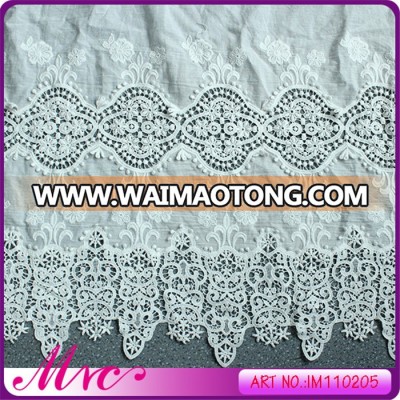 High quality 100% cotton eyelet embroidery lace fabric IM110205