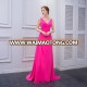 Dressystar new design evening dinner gown chiffon beaded women's evening dress 2019