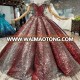 Puffy Ball Gown Evening Dresses Red Burgundy High Quality Sequins Ruffle Pleat Skirt Long Prom Dress