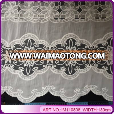 2016 Latest design 100%cotton eyelet swiss lace embroidery fabric IM110808