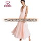 Custom sexy v-neck sleeveless chiffon ruffles party women bridesmaid dress